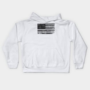 Black American Flag Kids Hoodie